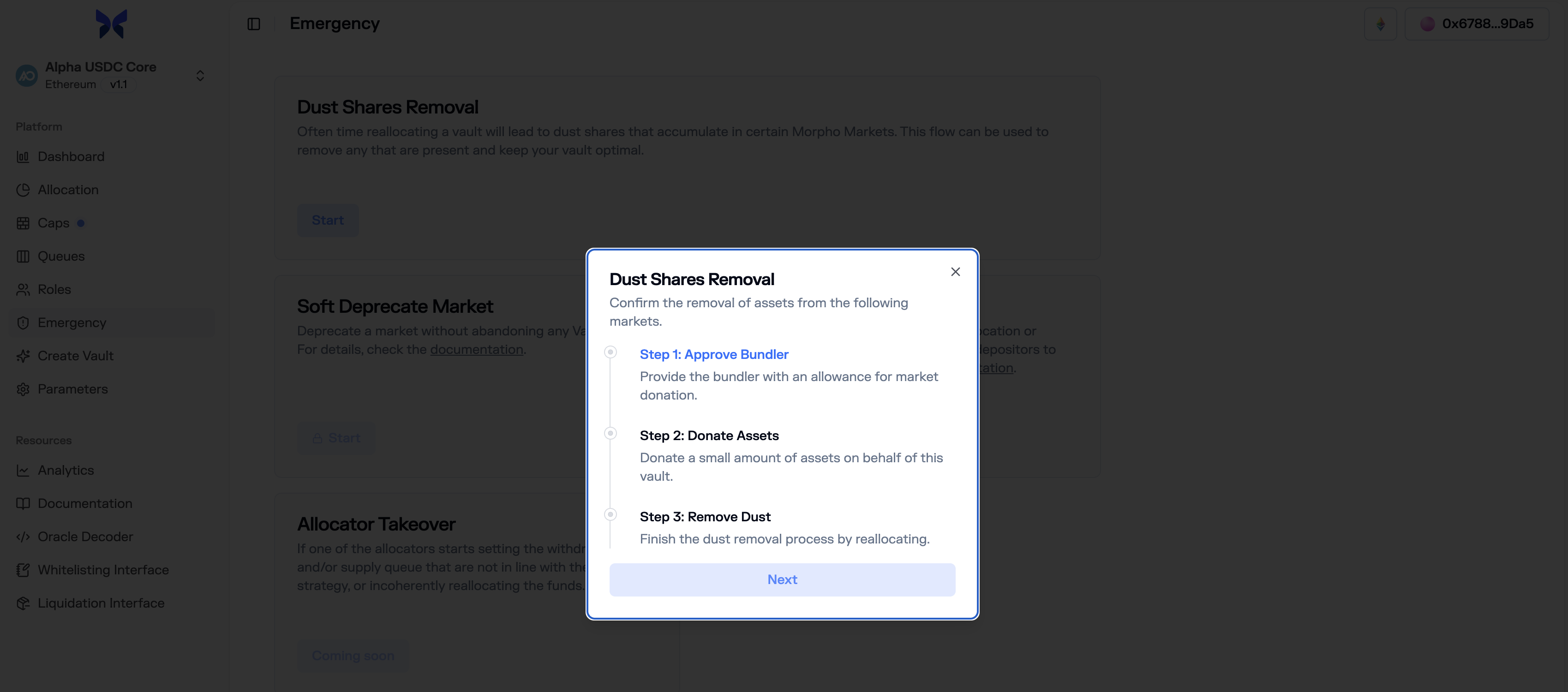 Reordering a queue by dragging and dropping markets
