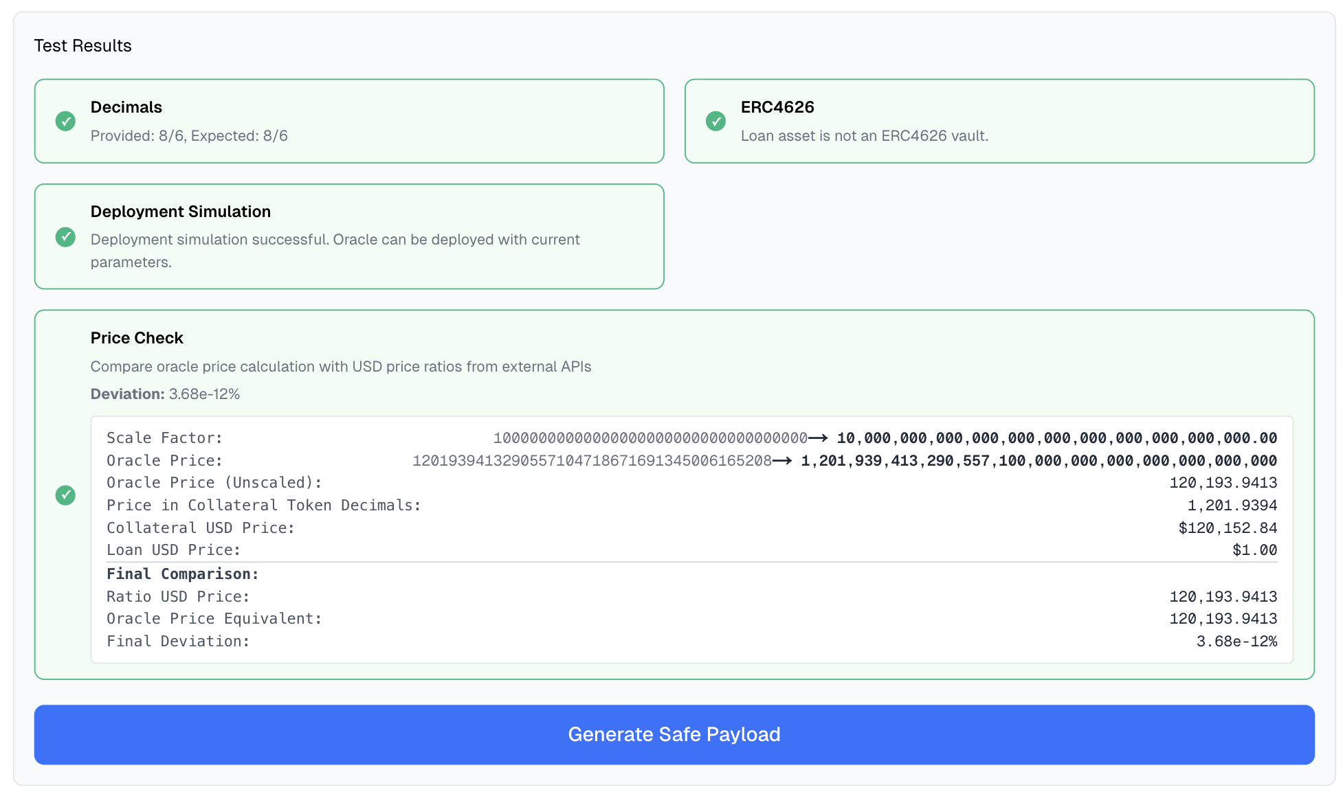 Oracle Tester Interface