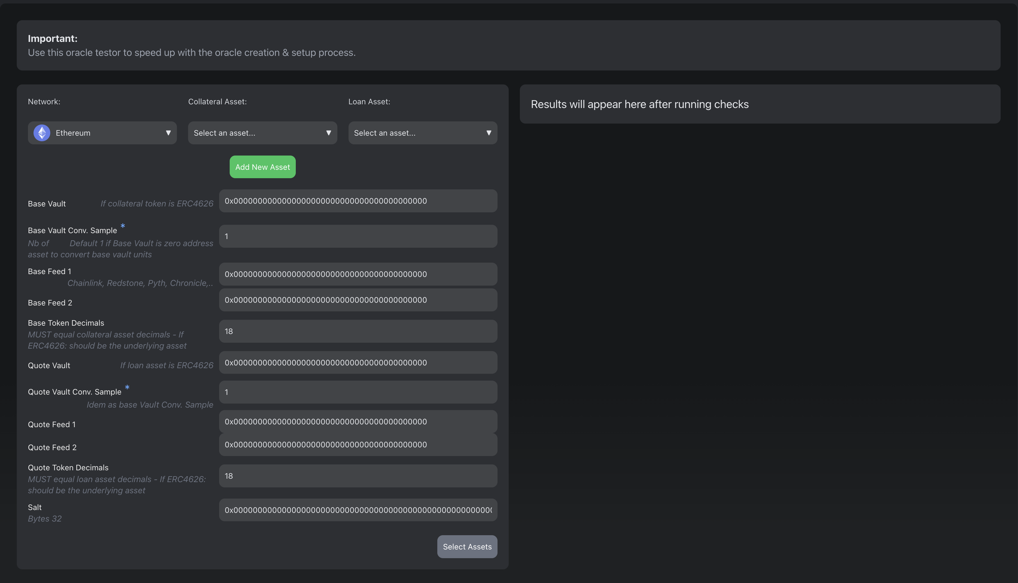 Oracle Tester Interface